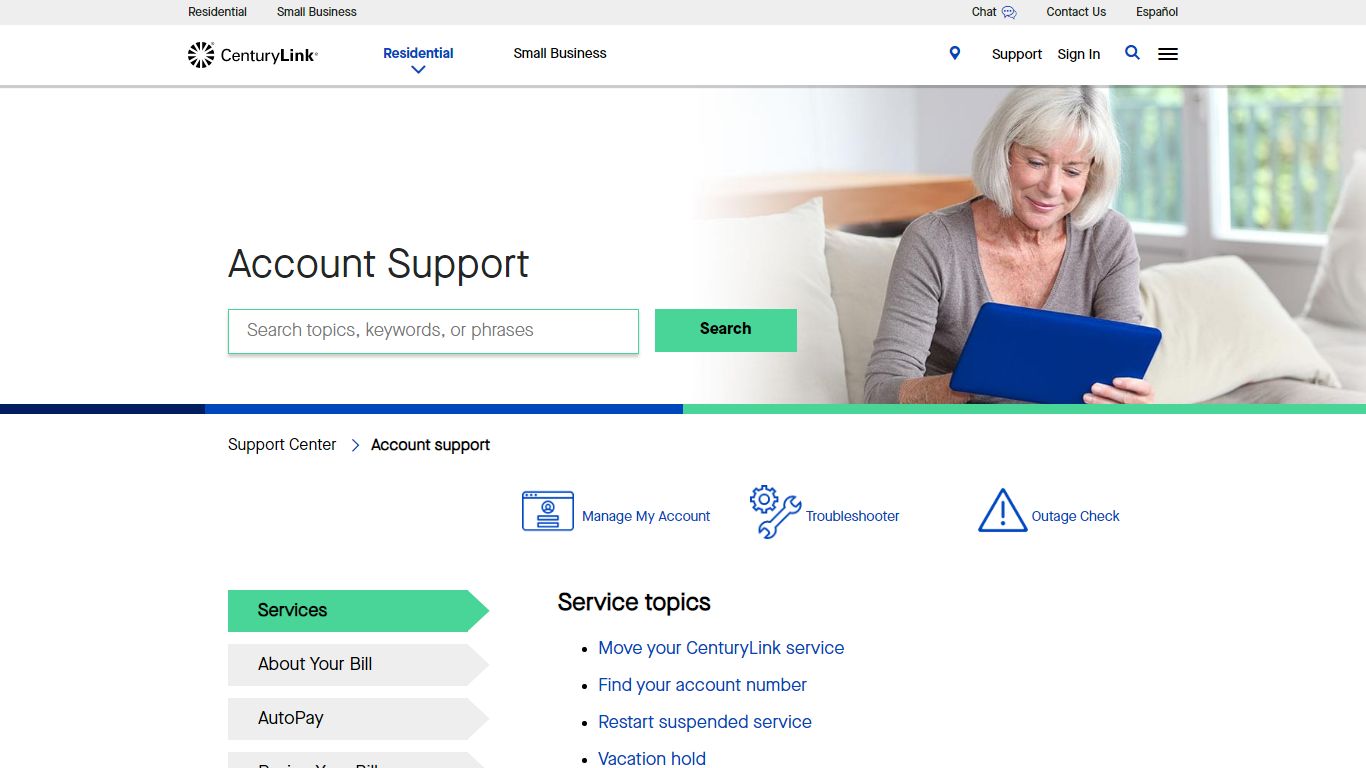 Account Support | CenturyLink